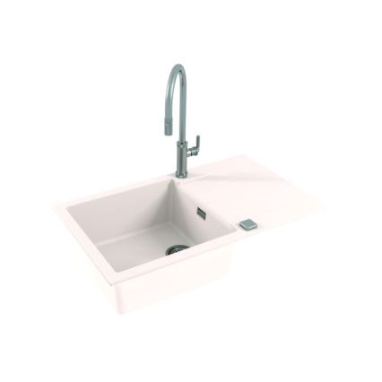 ALVEUS 1132027 - Fregadero de cocina CADIT 86x50 cm granito/blanco