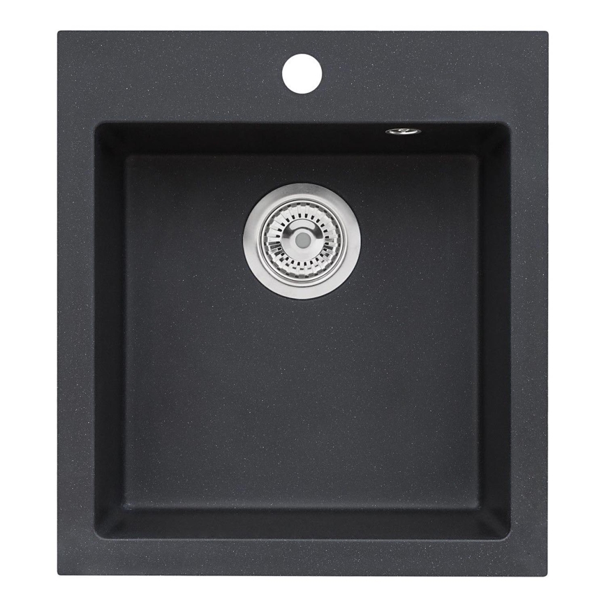 ALVEUS 1133432 - Fregadero de cocina CORTINA 50x45 cm granito/negro