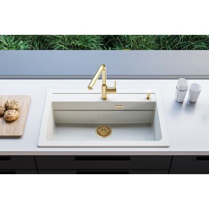 ALVEUS 1140443 - Fregadero de cocina ATROX 79x50 cm granito/blanco