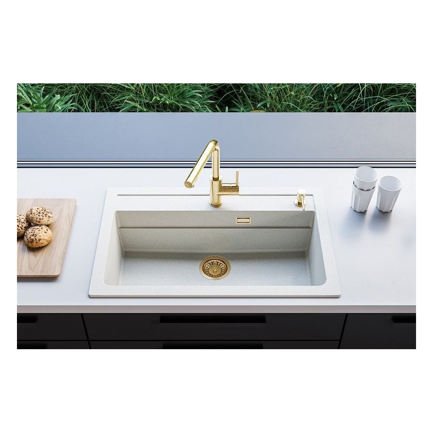 ALVEUS 1140443 - Fregadero de cocina ATROX 79x50 cm granito/blanco