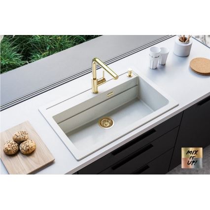 ALVEUS 1140443 - Fregadero de cocina ATROX 79x50 cm granito/blanco