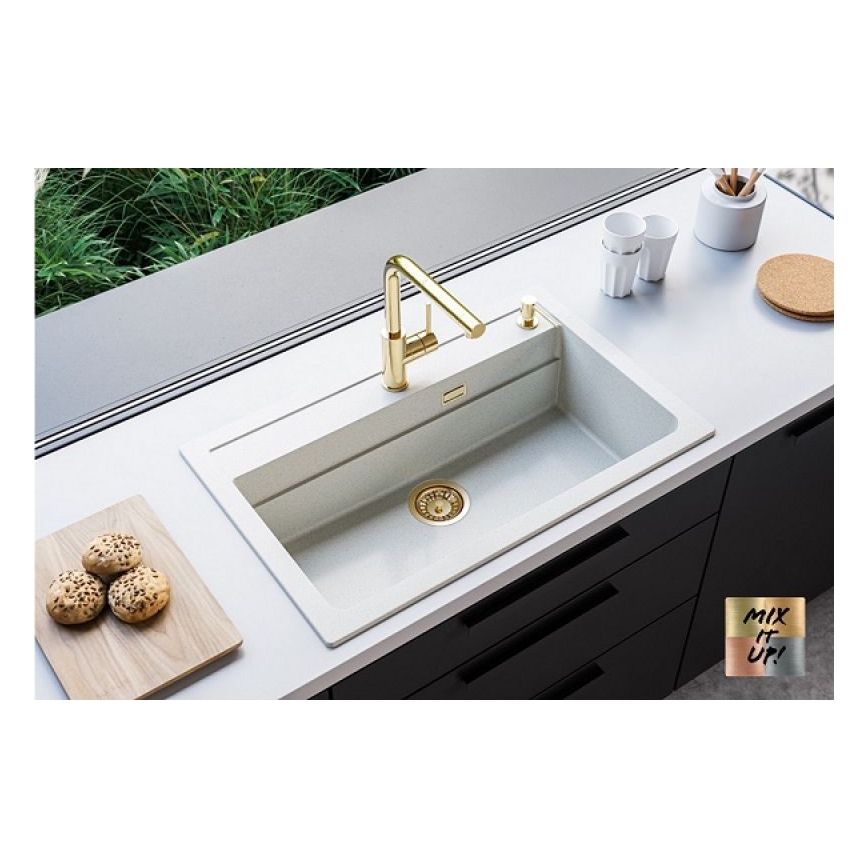 ALVEUS 1140443 - Fregadero de cocina ATROX 79x50 cm granito/blanco
