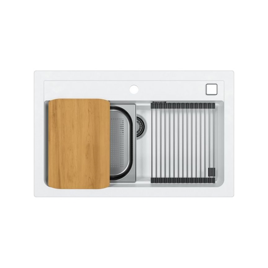 ALVEUS 1140443 - Fregadero de cocina ATROX 79x50 cm granito/blanco