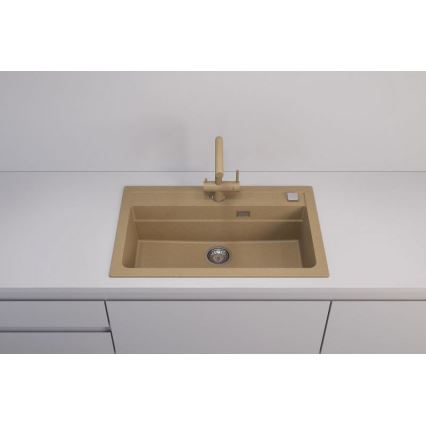 ALVEUS 1140445 - Fregadero de cocina ATROX 79x50 cm granito/beige