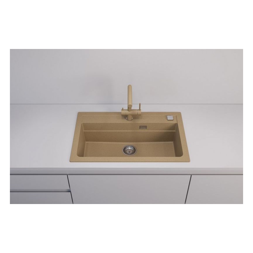 ALVEUS 1140445 - Fregadero de cocina ATROX 79x50 cm granito/beige