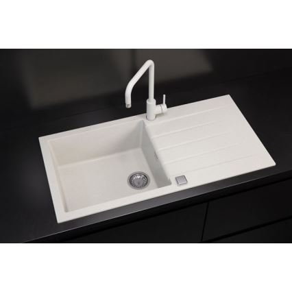 ALVEUS 1140594 - Fregadero de cocina CADIT 100x50 cm granito/blanco
