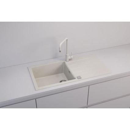 ALVEUS 1140594 - Fregadero de cocina CADIT 100x50 cm granito/blanco