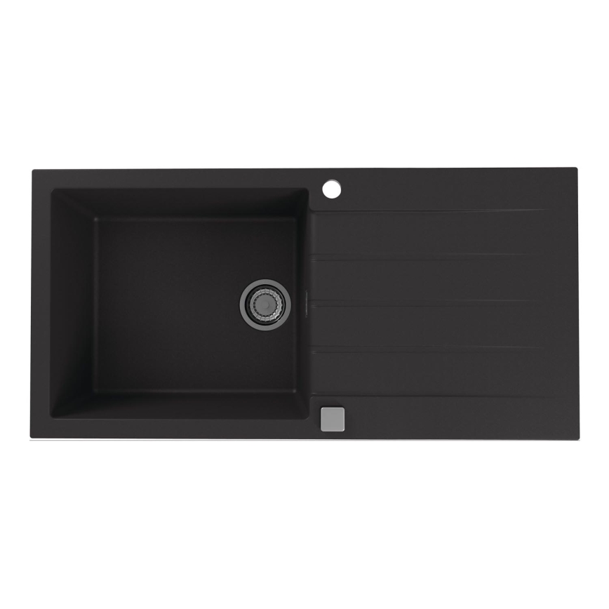 ALVEUS 1140598 - Fregadero de cocina CADIT 100x50 cm granito/negro