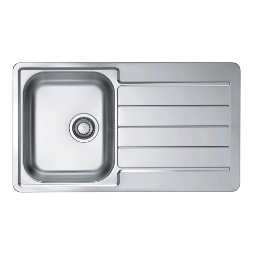 ALVEUS 1144640 - Fregadero de cocina LINE 86x50 cm acero mate/satin, sin excéntrica