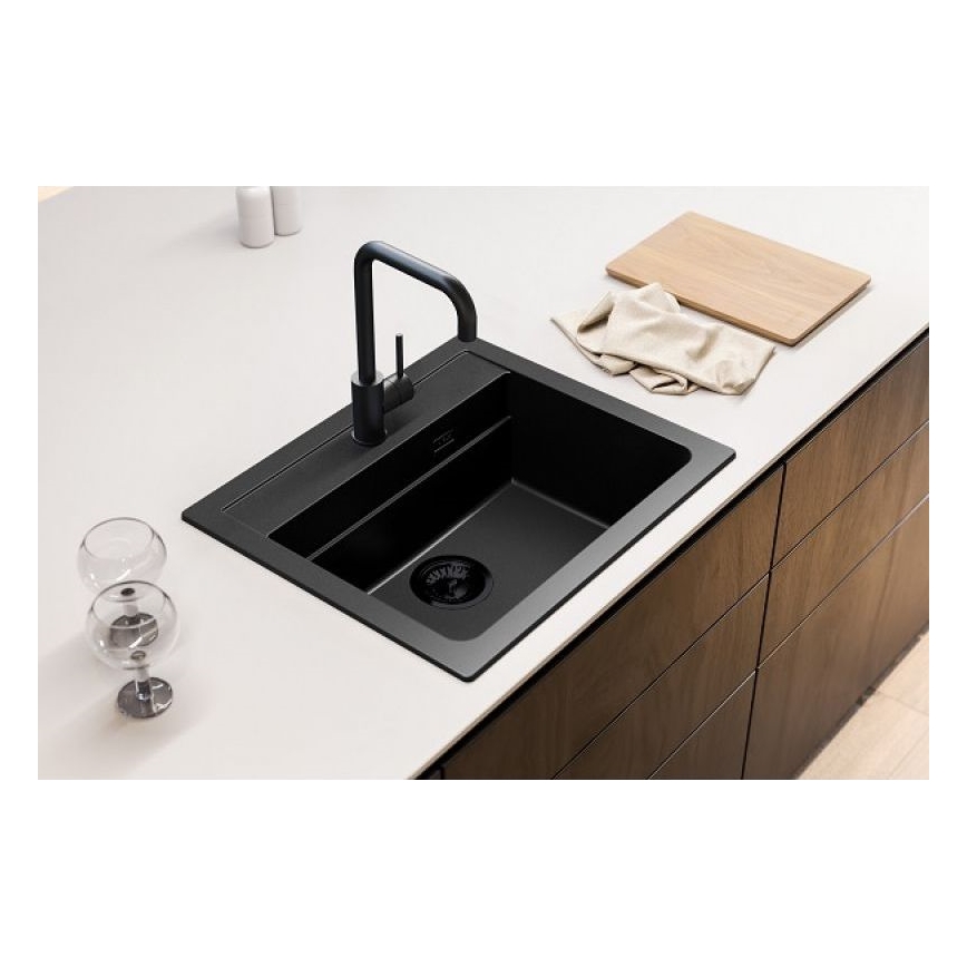 ALVEUS 1148162 - Fregadero de cocina ATROX 59x50 cm granito/negro