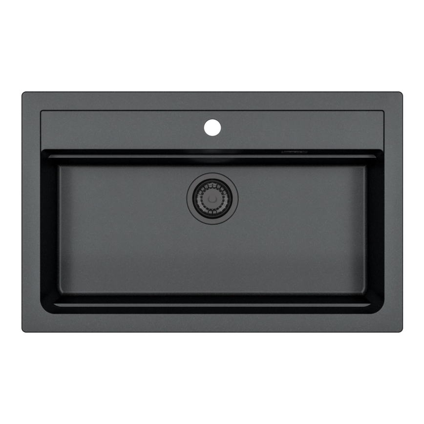 ALVEUS 1148163 - Fregadero de cocina ATROX 79x50 cm granito/negro