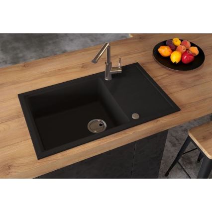 ALVEUS 1149117 - Fregadero de cocina INTERMEZZO 78x48 cm granito/negro