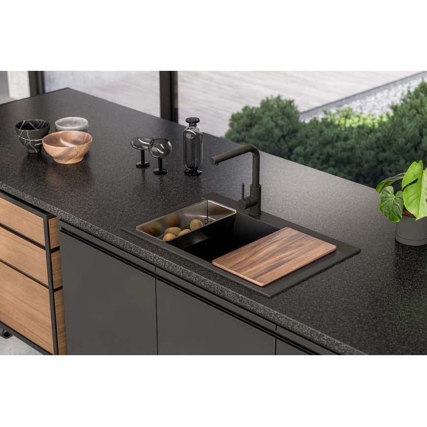 ALVEUS 1149304 - Fregadero de cocina PURE 79x51,5 cm granito/negro
