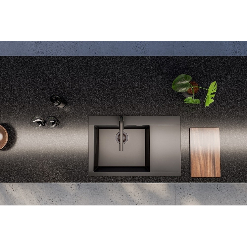 ALVEUS 1149305 - Fregadero de cocina PURE 79x51,5 cm granito/negro