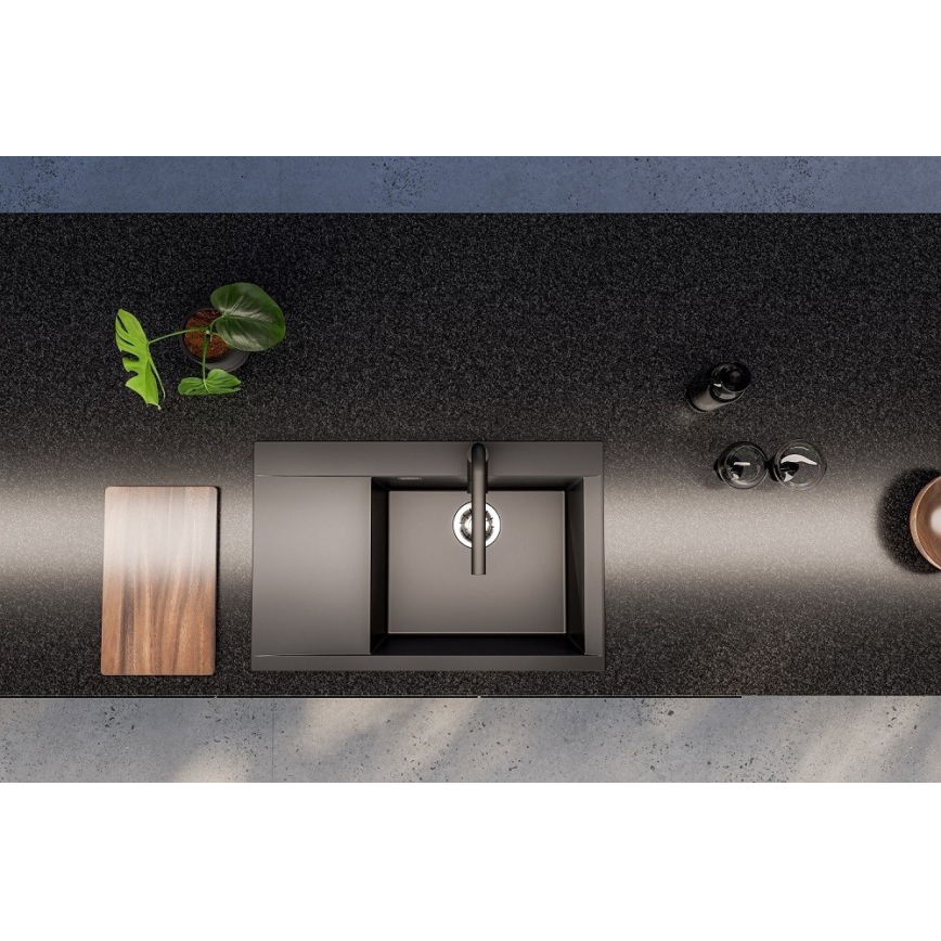 ALVEUS 1149502 - Fregadero de cocina PURE 79 x 51,5 cm granito/antracita