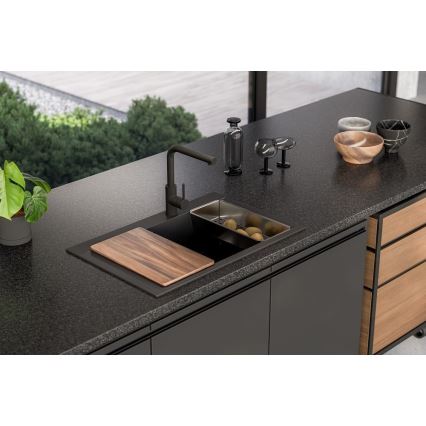 ALVEUS 1149503 - Fregadero de cocina PURE 79x51,5 cm granito/negro