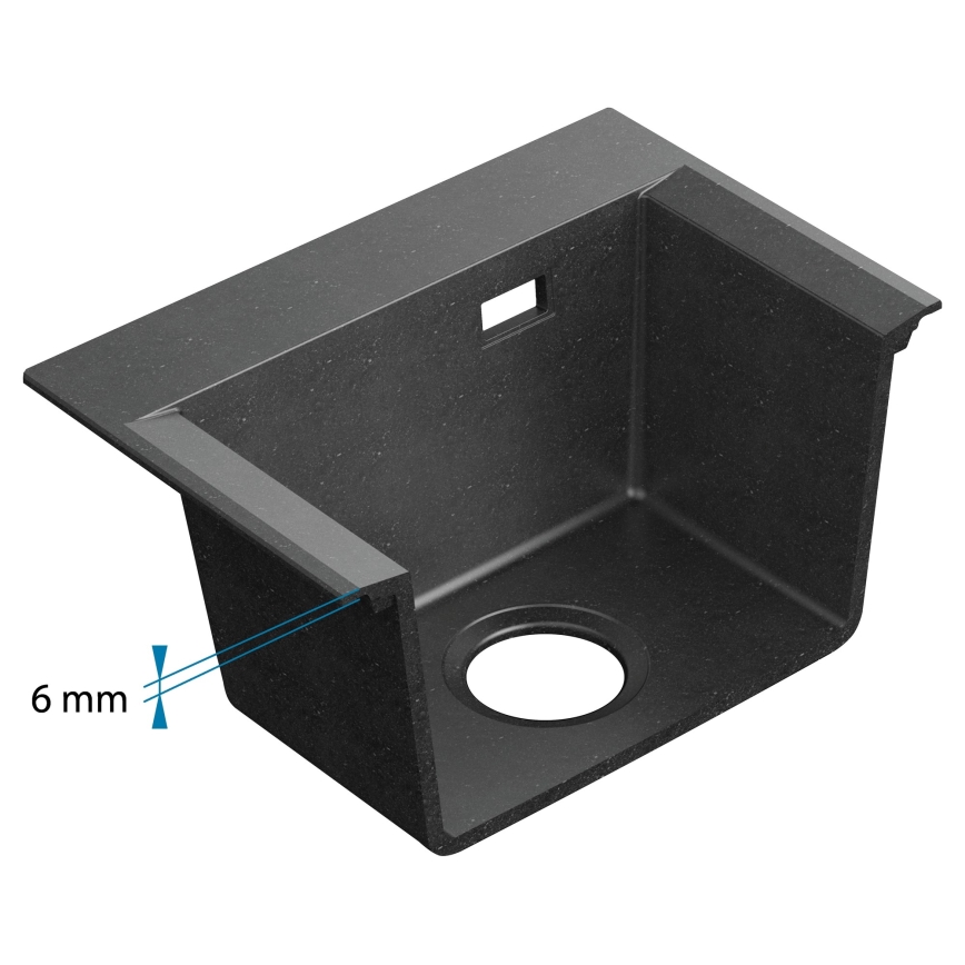 ALVEUS 1149503 - Fregadero de cocina PURE 79x51,5 cm granito/negro