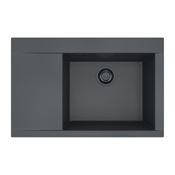 ALVEUS 1149504 - Fregadero de cocina PURE 79 x 51,5 cm granito/negro