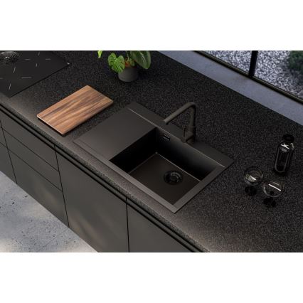 ALVEUS 1149504 - Fregadero de cocina PURE 79 x 51,5 cm granito/negro
