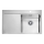 ALVEUS 1149516 - Fregadero de cocina PURE 79x52,5 cm satinado, con seno a la derecha + sifón con cierre rápido