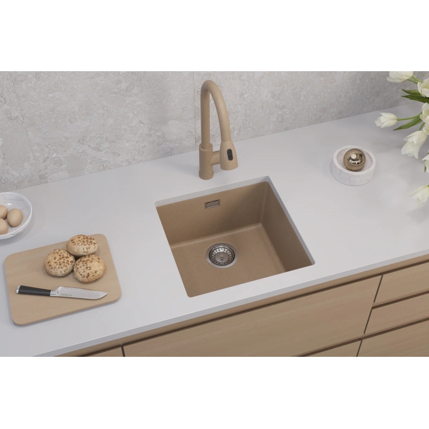 ALVEUS 1150047 - Fregadero de cocina OMNI 45x45 cm granito/beige