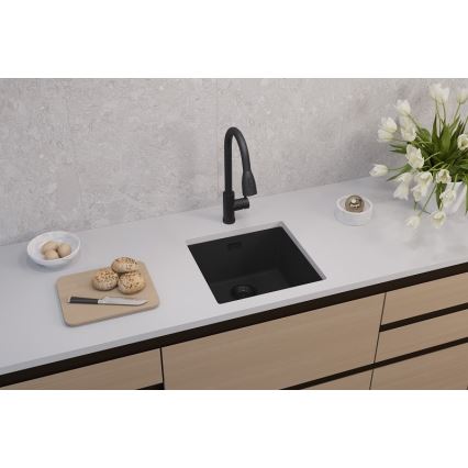 ALVEUS 1150048 - Fregadero de cocina OMNI 45x45 cm granito/negro