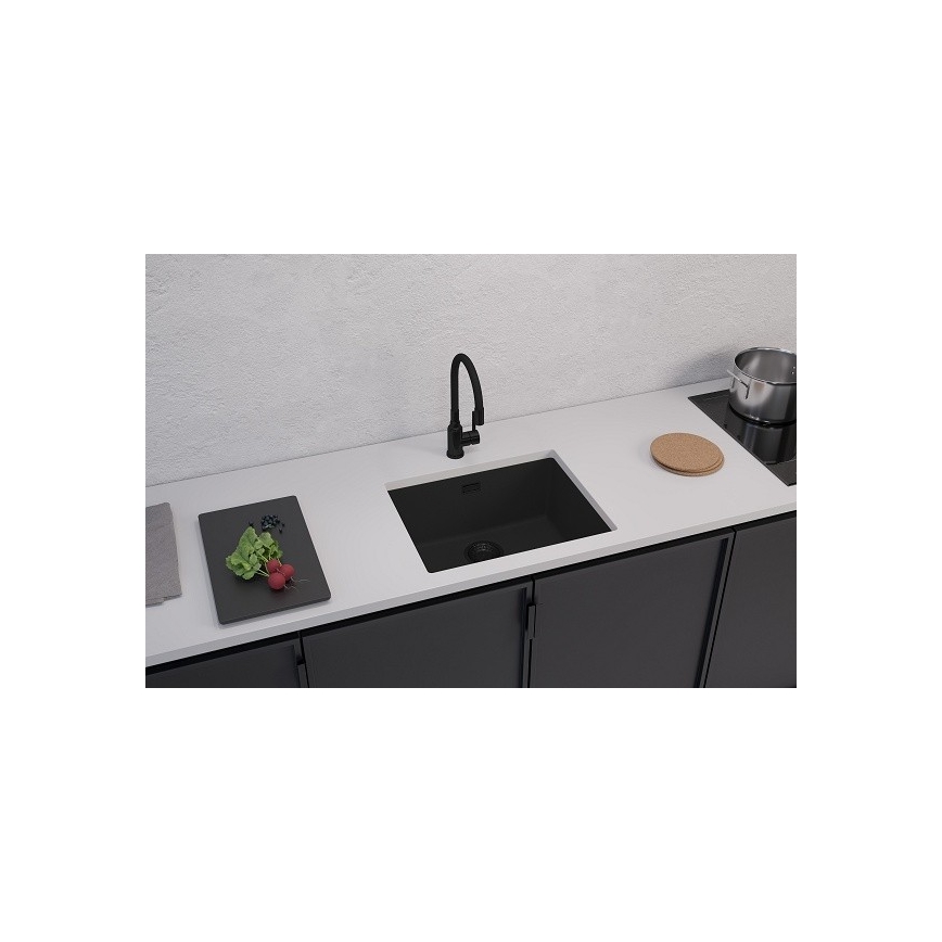 ALVEUS 1150057 - Fregadero de cocina OMNI 55x45 cm granito/negro