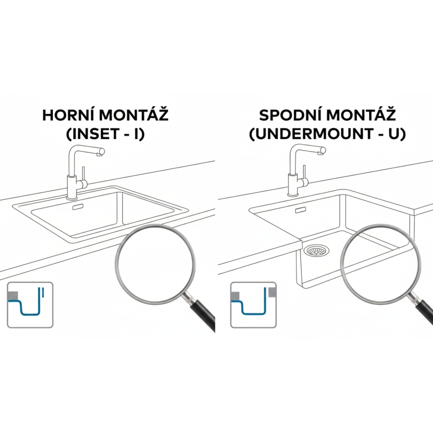 ALVEUS 1150057 - Fregadero de cocina OMNI 55x45 cm granito/negro