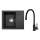 ALVEUS SETA23197 - Fregadero de cocina CADIT 59x50 cm + grifo de cocina con brazo flexible MINTAS 34 cm granito/mate negro