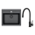 ALVEUS SETA23228 - Fregadero de cocina ATROX 59x50 cm + grifo de cocina con brazo flexible MINTAS 34 cm granito/mate negro