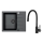 ALVEUS SETA23230 - Fregadero de cocina CADIT 59x50 cm + grifo MINTAS con caño flexible de 34 cm granito/mate negro