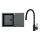 ALVEUS SETA23231 - Fregadero de cocina CADIT 79x50 cm + grifo con brazo flexible MINTAS 34 cm granito/mate negro