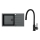 ALVEUS SETA23232 - Fregadero de cocina CADIT 86x50 cm + grifo con brazo flexible MINTAS 34 cm granito/mate negro
