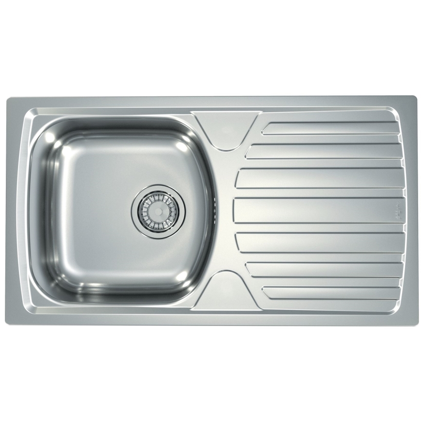 ALVEUS SETA259 - Fregadero de cocina BASIC 78x43,5 cm + grifo RIVIERA 14,8 cm satin/brillante cromado