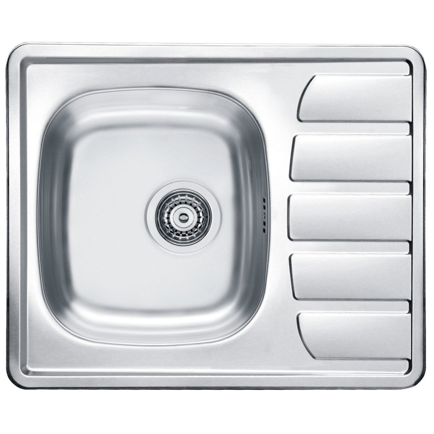 ALVEUS SETA265 - Fregadero de cocina ZOOM 61,5x50 cm + grifo RIVIERA 14,8 cm satin/brillante cromo