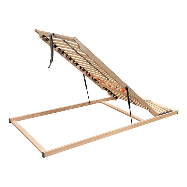 Ambiamo - Base de cama de láminas flexible con inclinación por pistón desde las piernas LOEN 200x90 cm