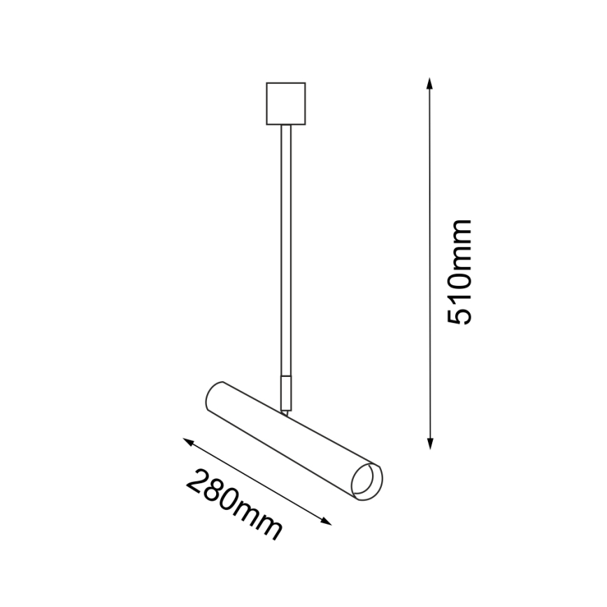 Amplex - Lámpara colgante 1xGU10-MR11/15W/230V negro/latón