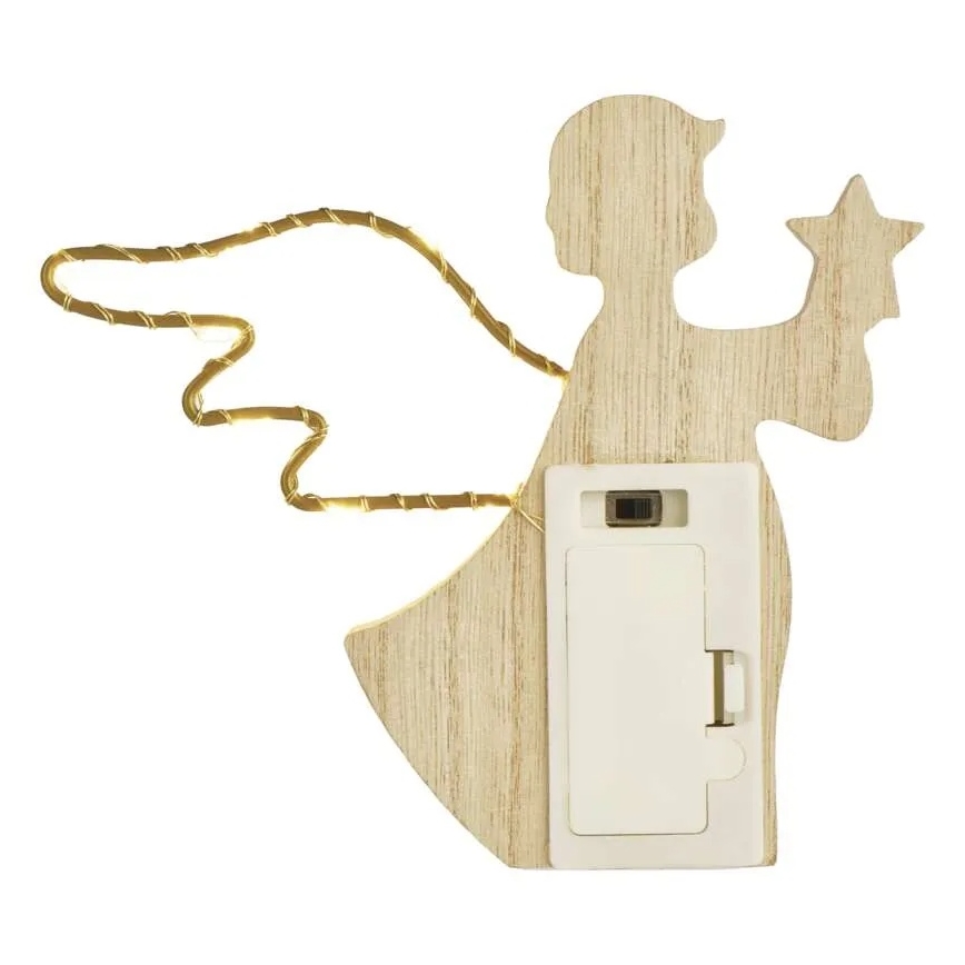Ángel decorativo LED para Navidad, 8xLED/2xAAA