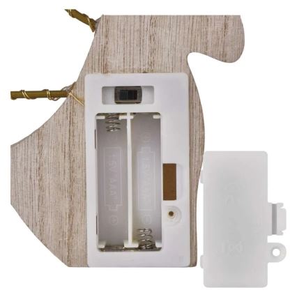 Ángel decorativo LED para Navidad, 8xLED/2xAAA