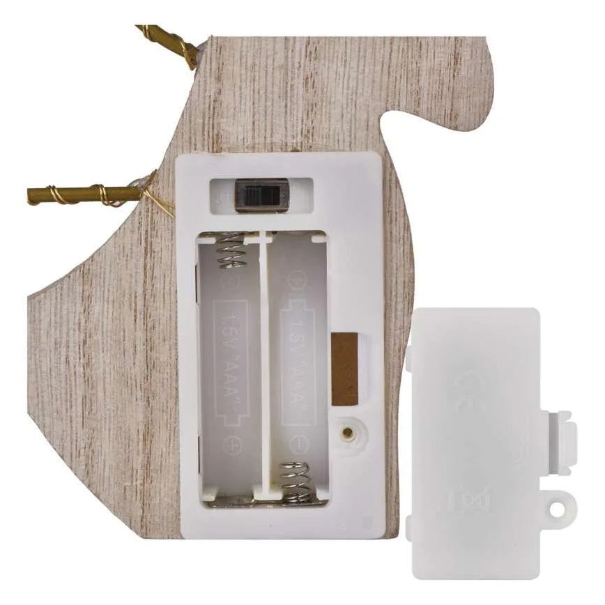 Ángel decorativo LED para Navidad, 8xLED/2xAAA