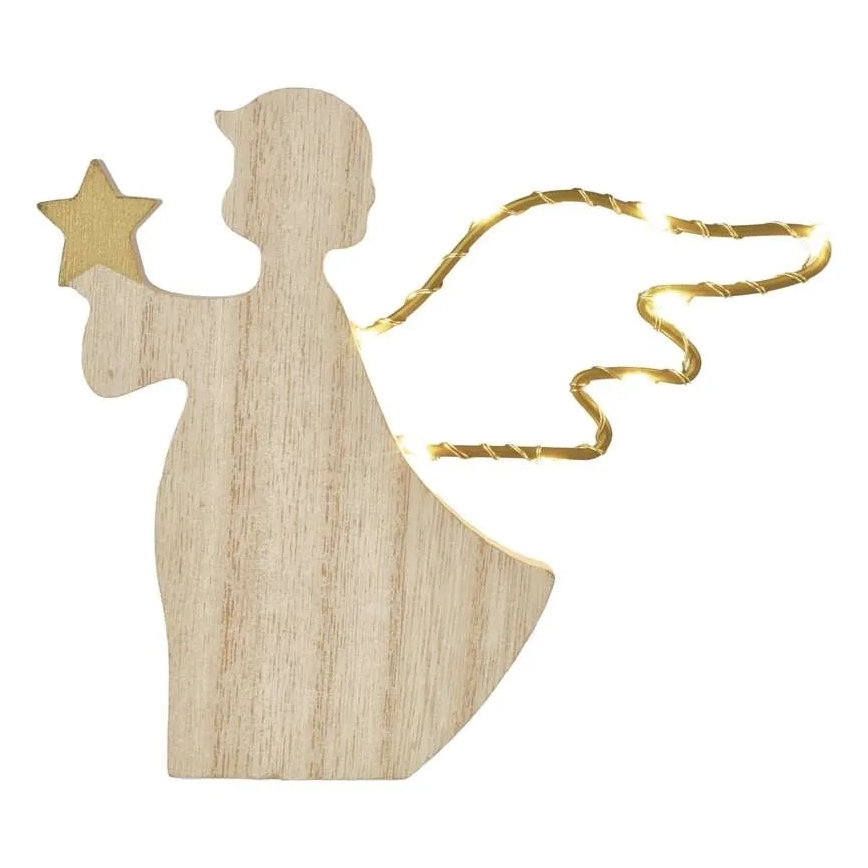 Ángel decorativo LED para Navidad, 8xLED/2xAAA