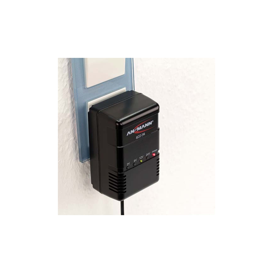 Ansmann 03723 ALCS 2-24A - Cargador de baterías de plomo 2-24V/2,4-24Ah