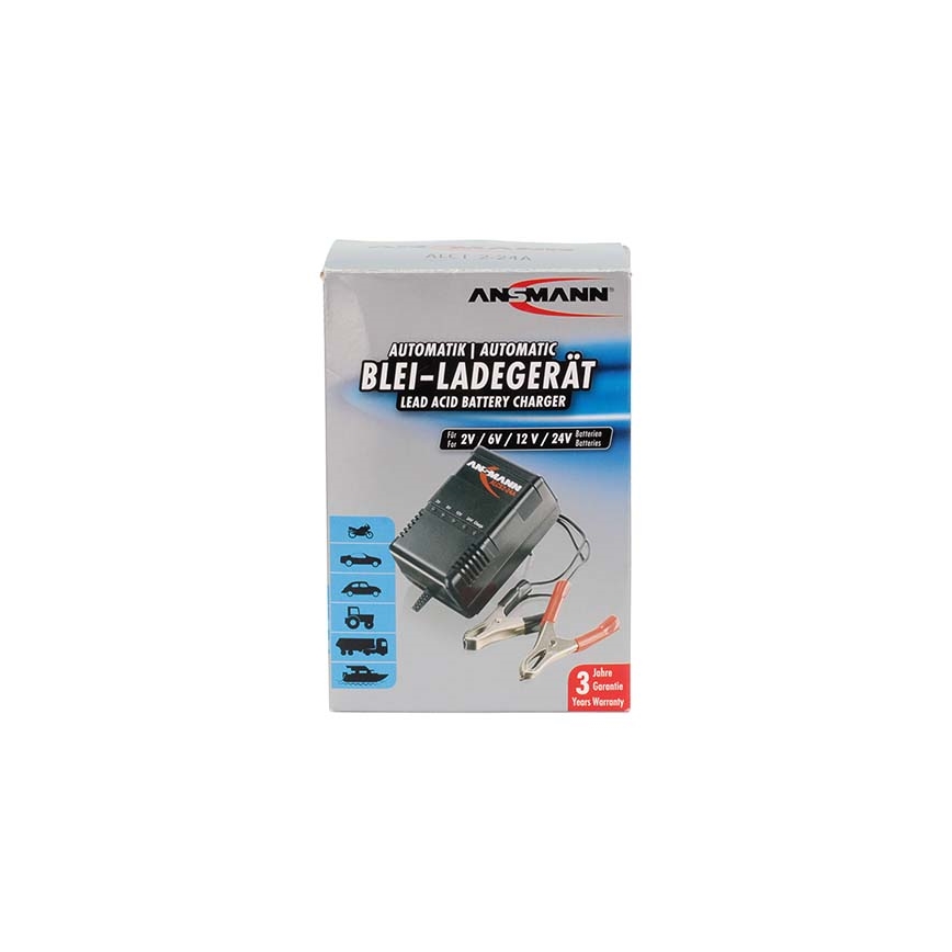 Ansmann 03723 ALCS 2-24A - Cargador de baterías de plomo 2-24V/2,4-24Ah