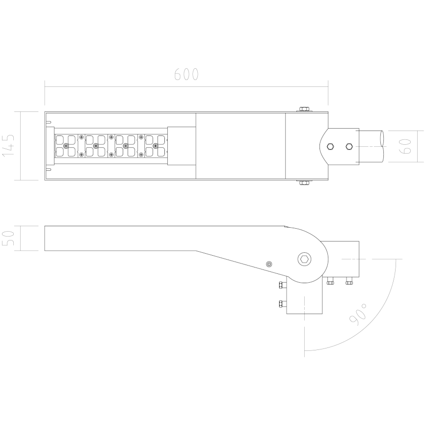 APLED - Farola LED FLEXIBO PREMIUM LED/19W/90-265V IP65 2700K