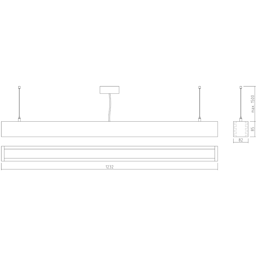 APLED - Lámpara colgante LED LOOK LED/36W/230V 4000K 120 cm roble