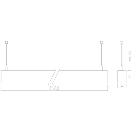 APLED - Lámpara de araña LED de cable LOOK LED/58W/230V 4000K 150 cm plata
