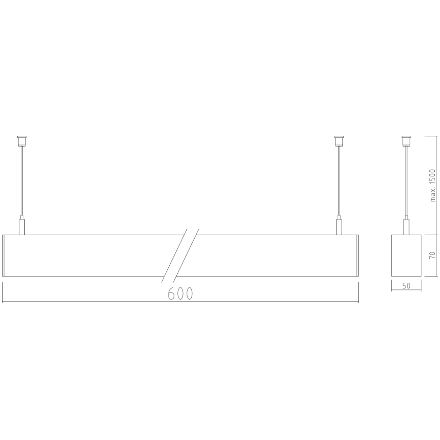 APLED - Lámpara de araña LED sobre un cable LOOK LED/23W/230V 4000K 60 cm plata