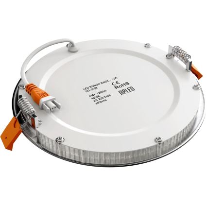 APLED - Lámpara empotrable de baño LED RONDO LED/12W/230V IP40 diá. 17 cm cromo mate