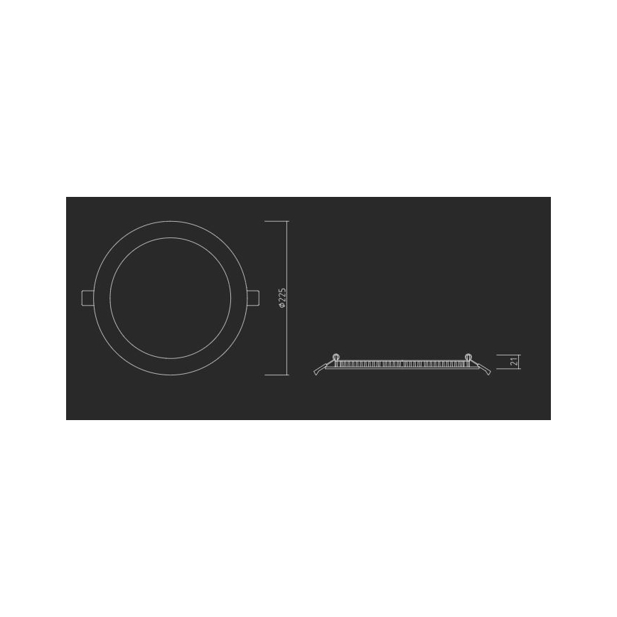 APLED - Lámpara empotrable de baño LED RONDO LED/18W/230V IP40 diá. 22,5 cm cromo mate