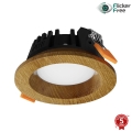 APLED - Lámpara empotrable LED RONDO WOODLINE LED/3W/230V 4000K diá. 9 cm roble madera maciza
